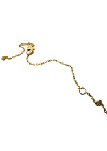 Load image into Gallery viewer, Van Cleef & Arpels Style Malachite Green Clover Adjustable 18"-20" Yellow Gold Necklace 9 Carat