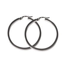 Load image into Gallery viewer, Gold Hoop Earrings 9 Carat White 33mm Classic
