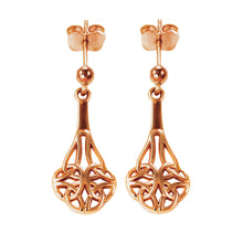 Load image into Gallery viewer, Gold Celtic Drop Earrings White 9 Carat
