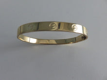 Load image into Gallery viewer, Gold Love Screw Bangle 9 Carat Solid Yellow With Screwdriver Ladies Hinged