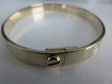 Load image into Gallery viewer, Gold Love Screw Bangle 9 Carat Solid Yellow With Screwdriver Ladies Hinged