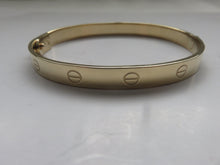 Load image into Gallery viewer, Gold Love Screw Bangle 18 Carat Solid Yellow With Screwdriver Maidens Hinged
