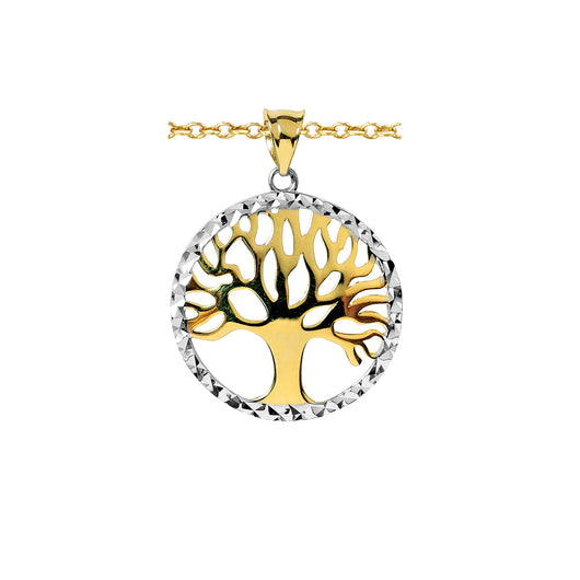Yellow Gold Pendant Tree Of Life 9 Carat