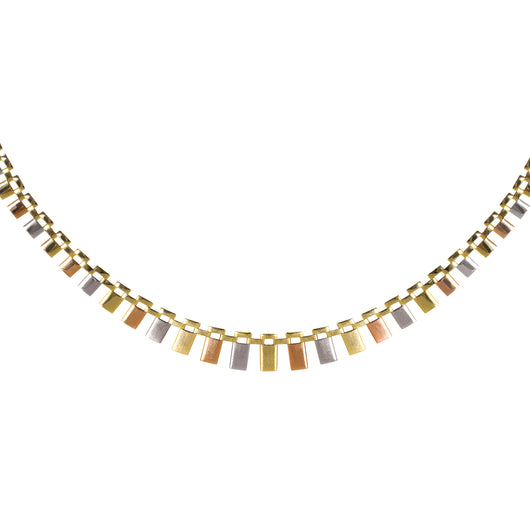 Gold Necklace Multi Coloured 9 Carat Cleopatra