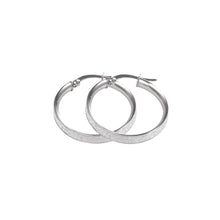 Load image into Gallery viewer, Gold Glitter Hoop Earrings 9 Carat White Small
