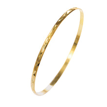 Load image into Gallery viewer, Gold Slave Bangle White Solid Diamond Cut 9 Carat 3mm
