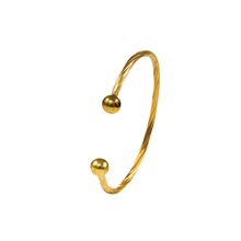 Load image into Gallery viewer, Gold Torque Baby Bangle 9 Carat White Twist
