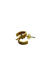 Load image into Gallery viewer, Gold Love Sunken Screw Huggies Hoop Earrings 9 Carat Yellow Solid
