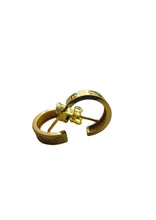 Load image into Gallery viewer, Gold Love Sunken Screw Huggies Hoop Earrings 9 Carat Yellow Solid
