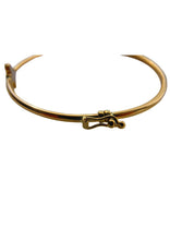 Load image into Gallery viewer, Van Cleef &amp; Arpels Style Mother Of Pearl Clover Gold Bangle 9 Carat Yellow
