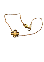 Load image into Gallery viewer, Van Cleef &amp; Arpels Style Gold Bracelet 9 Carat Yellow Single Clover
