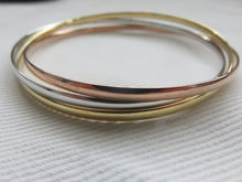 Load image into Gallery viewer, Gold Russian Slave Bangle Set Multi Coloured 9 Carat
