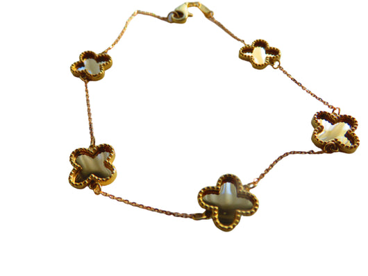 Van Cleef & Arpels Style Gold Bracelet 9 Carat Yellow