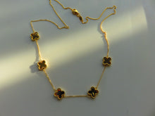 Load image into Gallery viewer, Van Cleef &amp; Arpels Style Clover 18&quot; Gold Necklace 9 Carat Yellow 9 Carat
