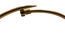 Load image into Gallery viewer, Gold Nail Bangle 9 Carat Yellow Hinged
