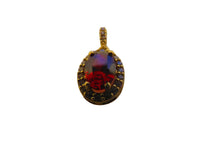 Load image into Gallery viewer, Ruby Yellow Gold Pendant 9 Carat With cz
