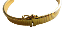 Load image into Gallery viewer, Gold Love Unlimited Ribbed Bangle 9 Carat Yellow Ladies Oval Hinged 9mm BESTSELLER
