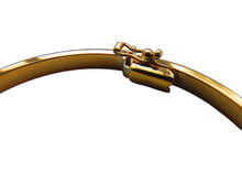 Load image into Gallery viewer, Gold Love Screw Bangle 9 Carat Yellow Ladies Hinged 4mm

