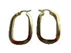 Load image into Gallery viewer, Gold Rectangular Chunky Hoop Earrings 9 Carat Yellow 30mm
