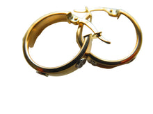 Load image into Gallery viewer, Gold Screw Hoop Earrings 9 Carat Yellow 17mm
