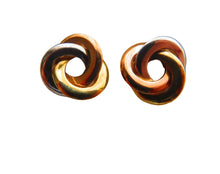 Load image into Gallery viewer, Gold Looped Stud Earrings 9 Carat 3 Colour Gold
