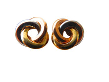 Load image into Gallery viewer, Gold Looped Stud Earrings 9 Carat 3 Colour Gold
