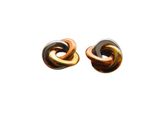 Load image into Gallery viewer, Gold Looped Stud Earrings 9 Carat 3 Colour Gold

