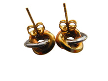 Load image into Gallery viewer, Gold Looped Stud Earrings 9 Carat 3 Colour Gold
