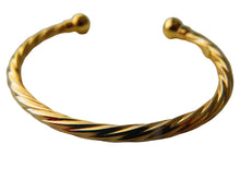 Load image into Gallery viewer, Gold Torque Baby Bangle 9 Carat Yellow Twisted
