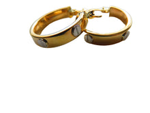 Load image into Gallery viewer, Gold Screw Hoop Earrings 9 Carat Yellow 17mm
