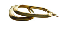 Load image into Gallery viewer, Gold Rectangular Chunky Hoop Earrings 9 Carat Yellow 30mm
