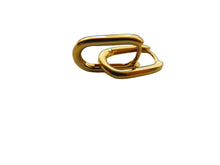Load image into Gallery viewer, Gold Rectangular Tube Hoop Earrings 9 Carat Yellow 14mm
