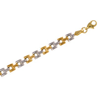 Load image into Gallery viewer, Gold Bracelet Yellow &amp; White 9 Carat
