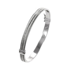 Load image into Gallery viewer, Gold Glitter Bangle 9 Carat Rose Hinged
