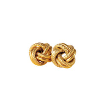Load image into Gallery viewer, Gold Knot Stud Earrings 9 Carat Yellow Shiny
