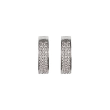 Load image into Gallery viewer, Gold Huggie Hoop Earrings 9 Carat White cz
