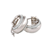 Load image into Gallery viewer, Gold Hoop Earrings Glitter 9 Carat Yellow Moondust Small Double
