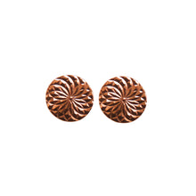 Load image into Gallery viewer, Gold Stud Earrings 9 Carat Rose Diamond Cut
