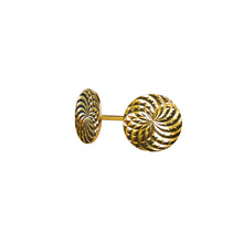 Load image into Gallery viewer, Gold Stud Earrings 9 Carat Yellow Diamond Cut
