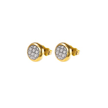 Load image into Gallery viewer, Gold Glitter Stud Earrings 9 Carat Yellow
