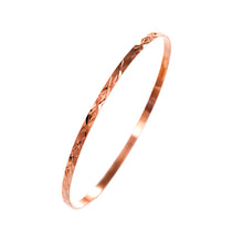 Load image into Gallery viewer, Gold Slave Bangle Yellow Solid Diamond Cut 9 Carat 3mm
