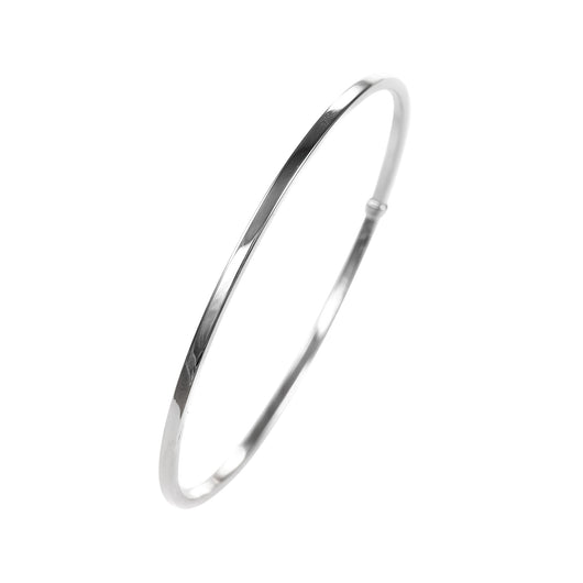 Gold Slave Bangle White 9 Carat 2mm
