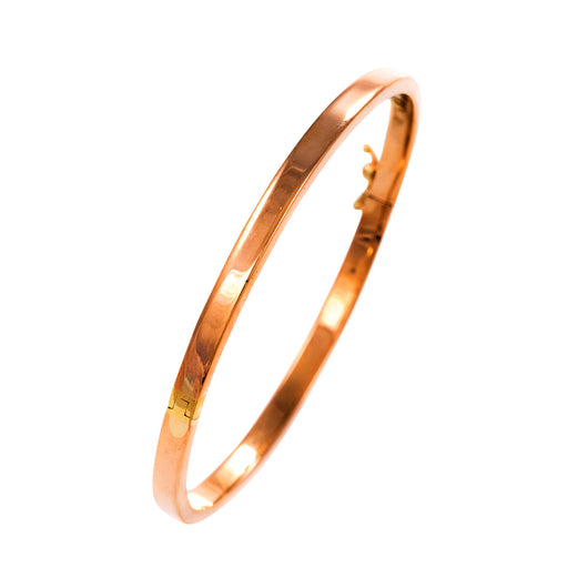 Gold Hinged Bangle Rose 9 Carat 4mm