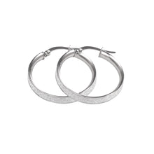 Load image into Gallery viewer, Gold Glitter Hoop Earrings 9 Carat White Medium
