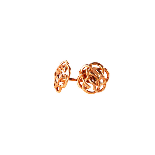 Gold Celtic Stud Earrings 9 Carat Rose