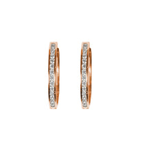 Load image into Gallery viewer, Gold Hoop Earrings 9 Carat Yellow cz
