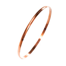 Load image into Gallery viewer, Gold Slave Bangle Solid D Shape 9 Carat Rose 3mm
