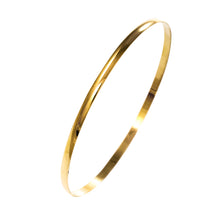 Load image into Gallery viewer, Gold Slave Bangle Solid D Shape 9 Carat Rose 4mm 62mm
