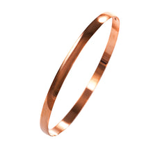 Load image into Gallery viewer, Gold Slave Bangle Solid D Shape 9 Carat White 5mm
