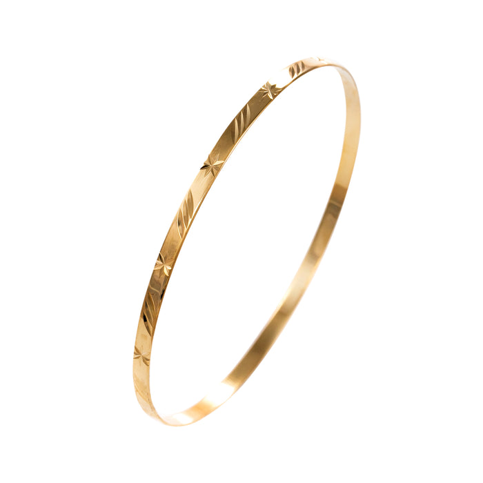 Solid gold sale slave bangle